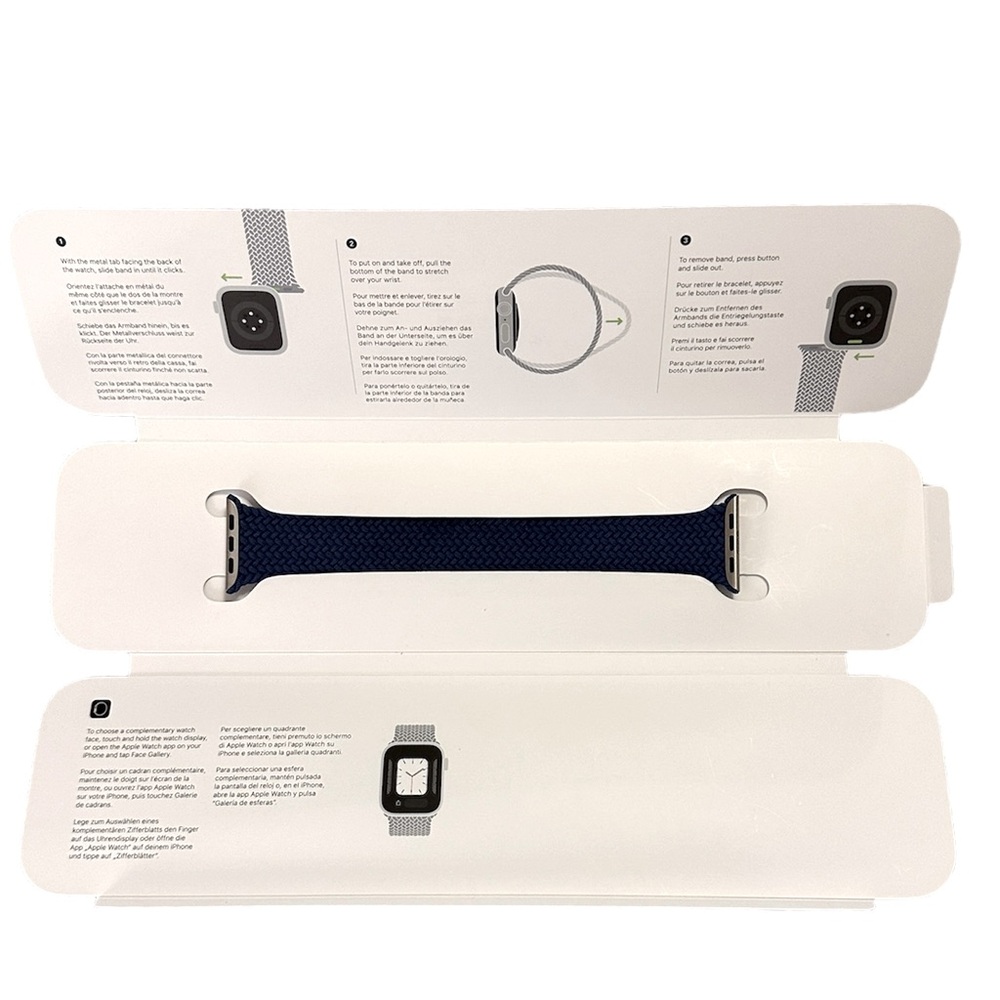 Apple Watch 44mm Atlantic Blue Braided Solo Loop Size 10